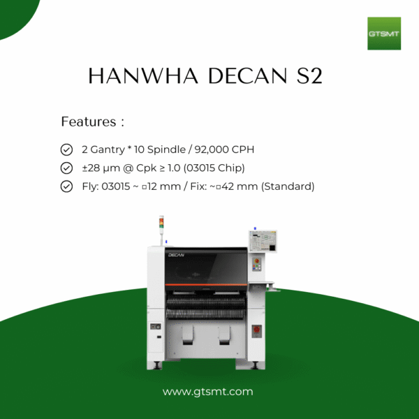 Hanwha Decan S2 pick and place machine - Image 2